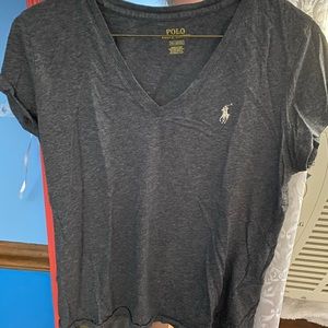 Dark grey polo tee